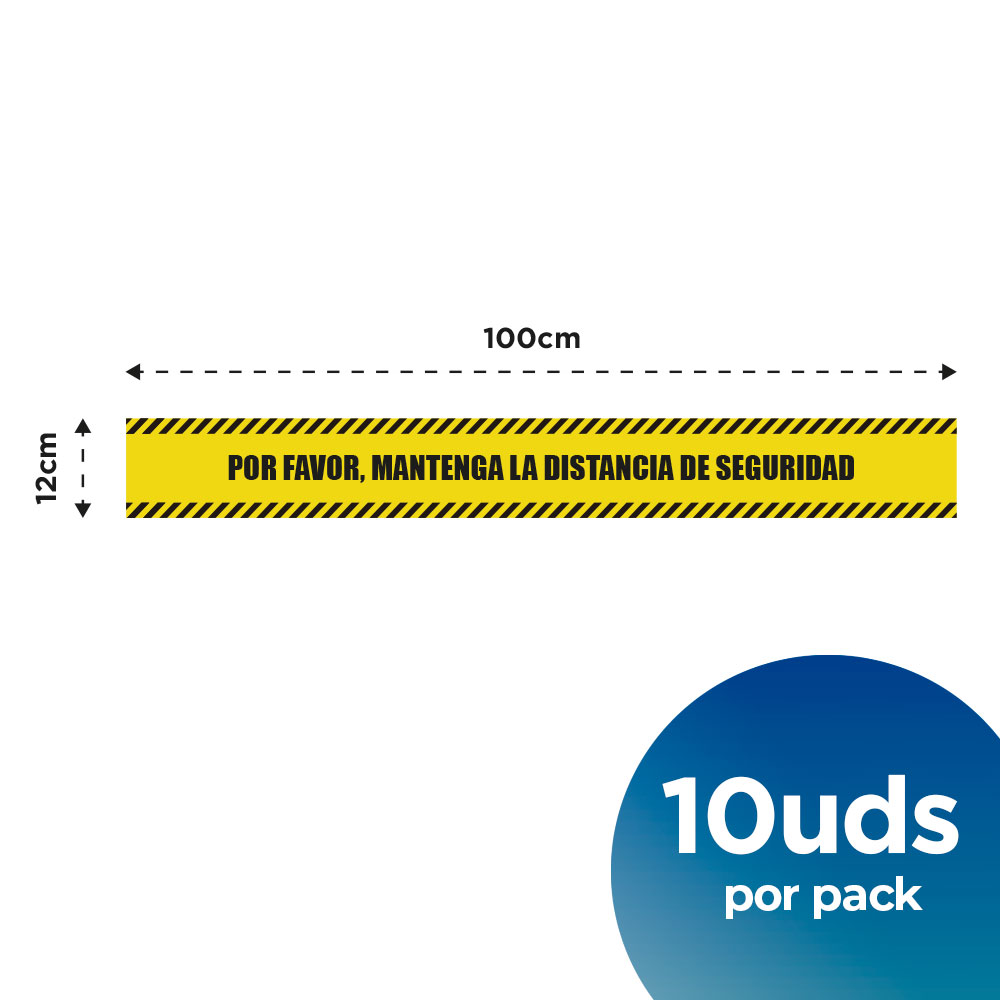 10-Por-favor,-mantenga-la-distancia-de-seguridad-100x12-Medidas vinilo de suelo Por Favor, Mantenga la distancia de seguridad, vinilo protector
