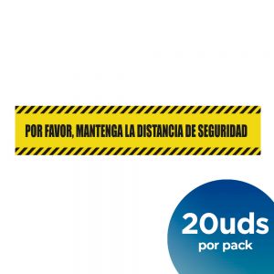 Vinilo de suelo Por Favor, Mantenga la distancia de seguridad, vinilo protector