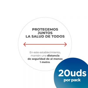 vinilo circular blanco protegemos juntos contra el coronavirus
