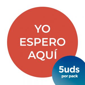 vinilo rojo con forma de circulo para el suelo coronavirus