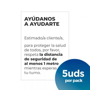 Ayudanos a ayudarte vinilo informativo coronavirus