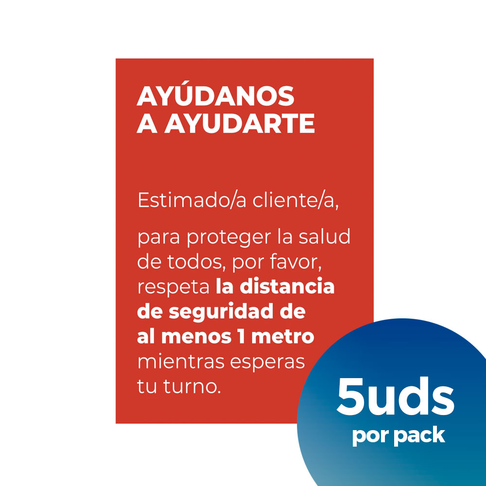5uds-ayudanos-a-ayudarte-rojo-42x60-simulacion podemos ayudarte vinilo informativo coronavirus