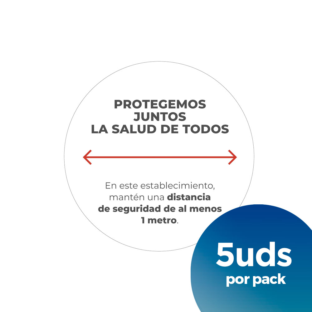 5uds-protegemos-juntos-70x70-medidas vinilo circular blanco protegemos juntos contra el coronavirus