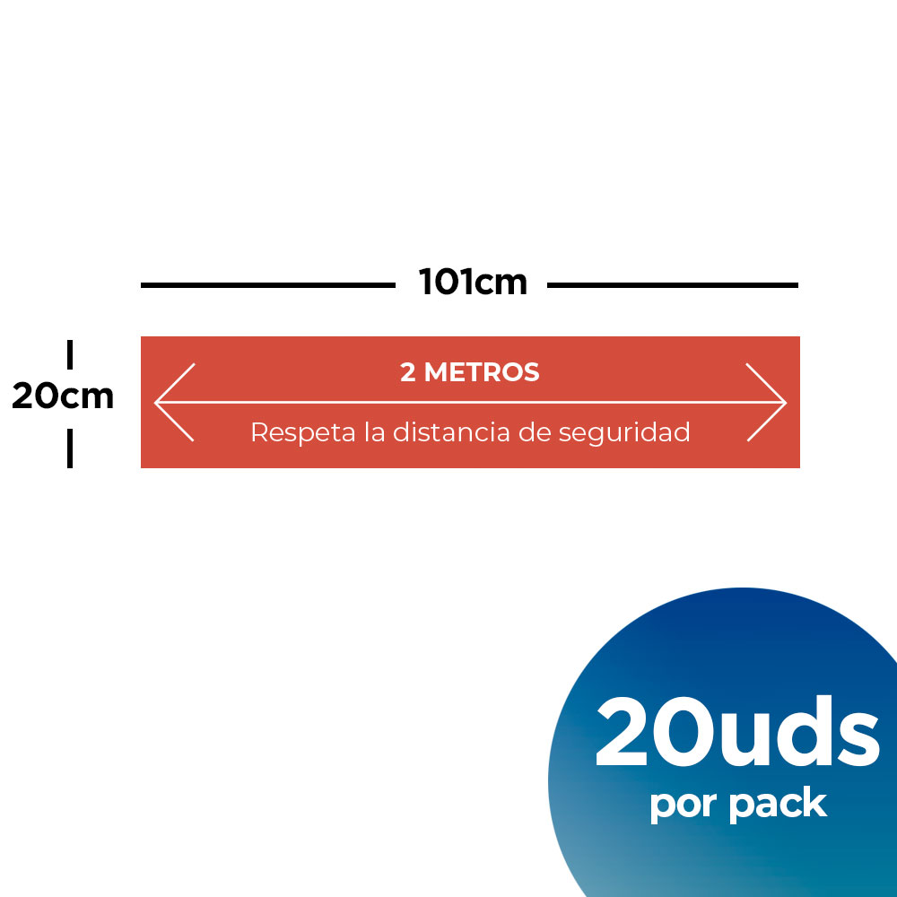 ACT20-respeta-la-distancia-de-seguridad-1m-medidas-101x20 Vinilo rojo con forma rectangular para le suelo con acotaciones respete las medidas de seguridad