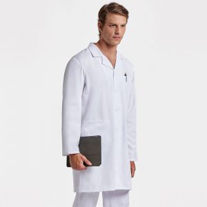 Bata Medica Blanca con botones y bolsillos perfecta para prevenir contagios