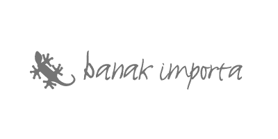 Logotipo Banak Importa en escala de grises