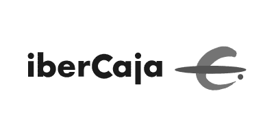 Logotipo IberCaja en blanco y negro