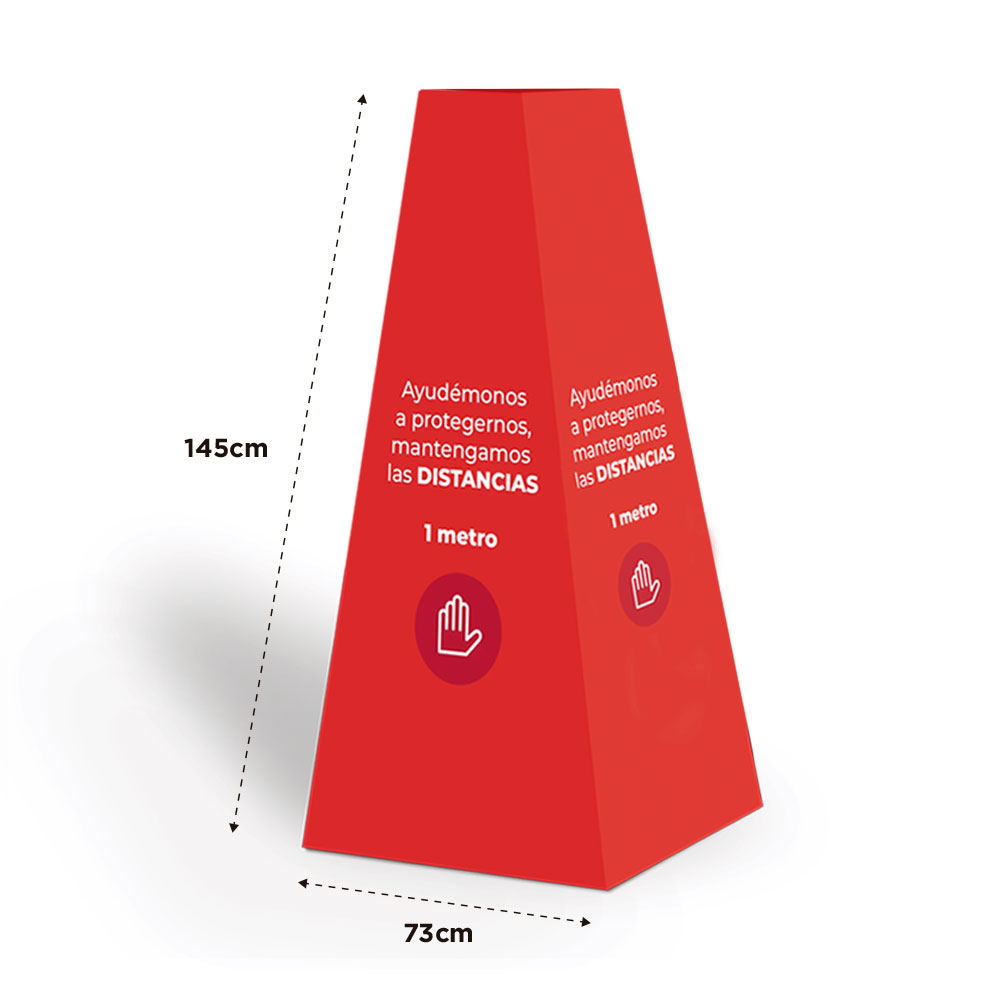 SEPARADOR-SEGURIDAD-TOTEM-MEDIDAS separador seguridad cono rojo coronavirus