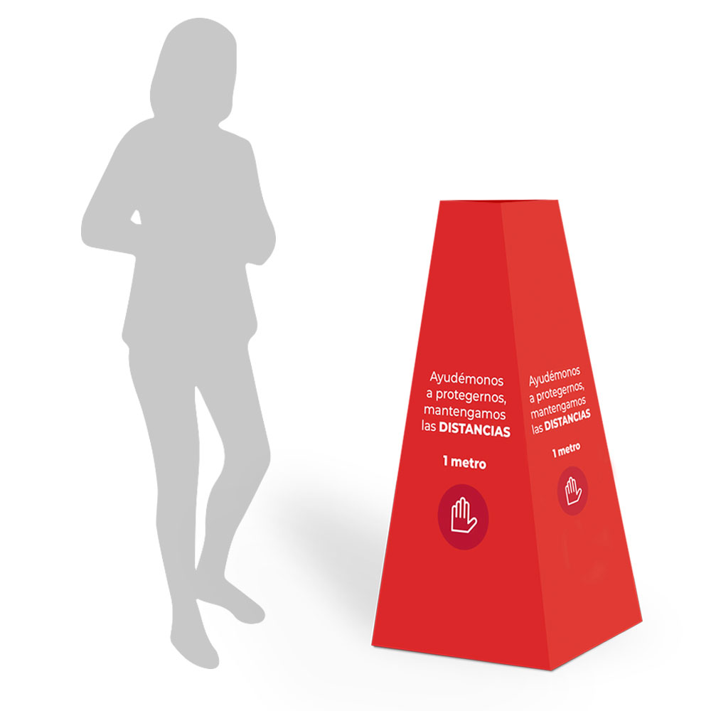 VECTOR-PERSONA_SEPARADOR-SEGURIDAD-TOTEM-145X73 separador seguridad con forma de cono rojo coronavirus