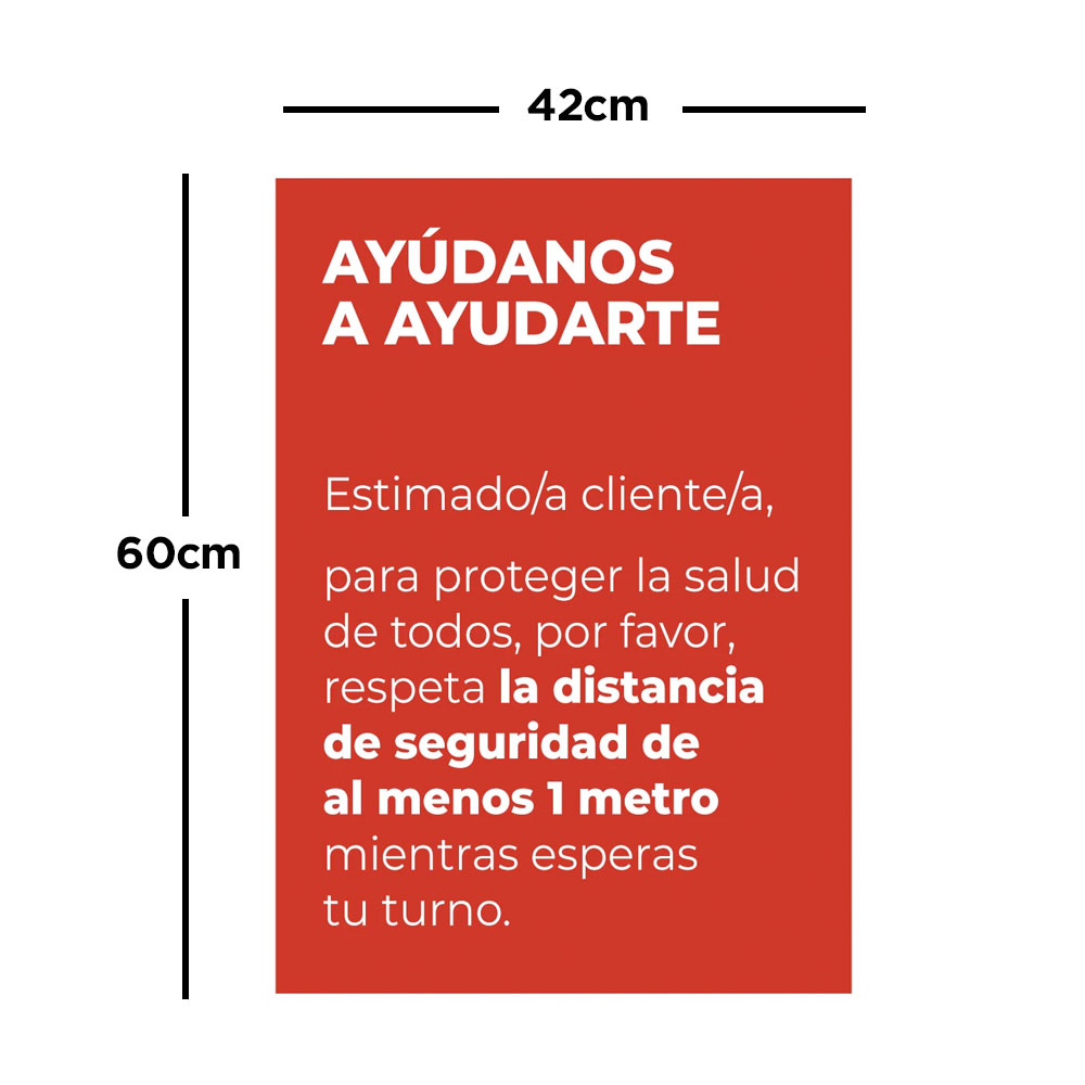 ayudanos-a-ayudarte-ROJO-42x60 podemos ayudarte vinilo informativo coronavirus