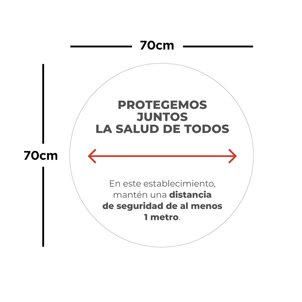 protegemos-juntos-70x70-medidas vinilo circular blanco protegemos juntos contra el coronavirus