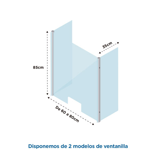 vector_medidas-PVPROTECK-PV-80cm Mampara de metacrilato para hospitales perfecta para prevenir el contagio por covid19 con apertura inferior