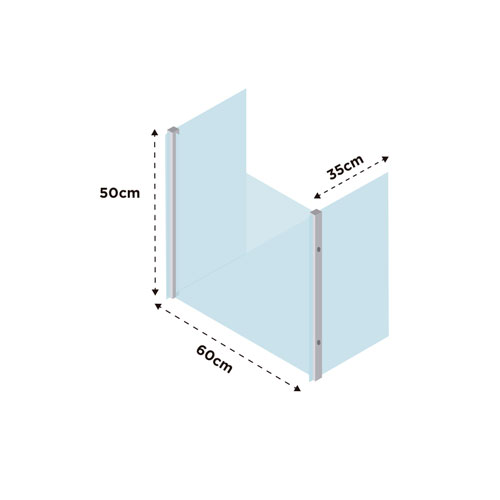 vector_medidas-PVPROTECK-S-60 mampara de metacrilato para hospitales perfecta para prevenir el contagio por covid19