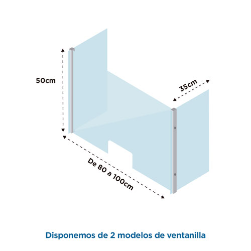vector_medidas-PVPROTECK-SV-100cm Mampara de metacrilato para hospitales perfecta para prevenir el contagio por covid19 con apertura inferior