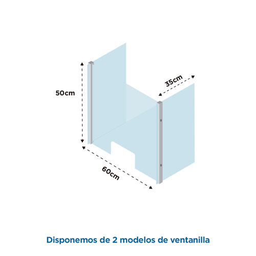 vector_medidas-PVPROTECK-SV-60cm Mampara de metacrilato para hospitales perfecta para prevenir el contagio por covid19 con apertura inferior